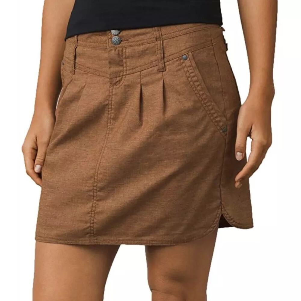 PrAna Women's Lizbeth Sutra Short Pleated Athleisure Skirt Size 2 UPF 50 Outdoor